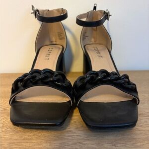 Esprit Black Ankle Strap Block Heels (NWOT)